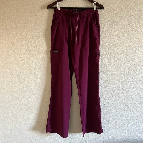 Koi Basics Women's Wine Holly Straight Leg Scrub Pant Size XS - Picture 2 of 8